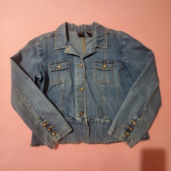 Erika Jackets & Blazers - Vintage 2000s Y2k 00s Jean Jacket Rhinestones Bling Erika